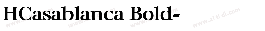 HCasablanca Bold字体转换